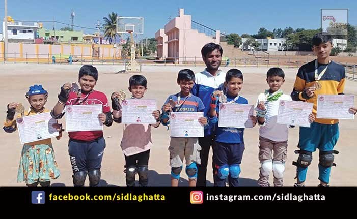 Sidlaghatta Skating Championship National Level Medal Winners