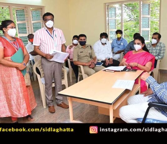 Karnataka Health Minister K Sudhakar Sidlaghatta Visit