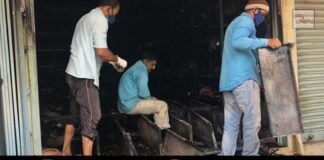 Sidlaghatta Vasavi road Fire Accident