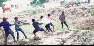 Kundalagurki Sidlaghatta village Pond cleaning