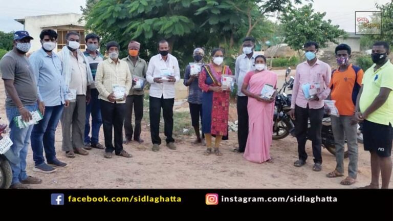 Hittlahalli frontline workers Bangalore University NSS Mask, Pulse Oximeter covid care distribution
