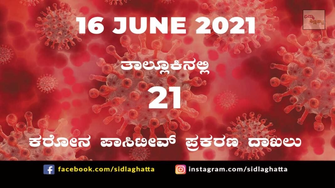 Sidlaghatta Covid-19 Positive covid sidlaghatta Taluk coronavirus cases june 16