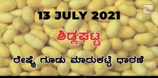 Sidlaghatta silk Cocoon Market Daily Rate
