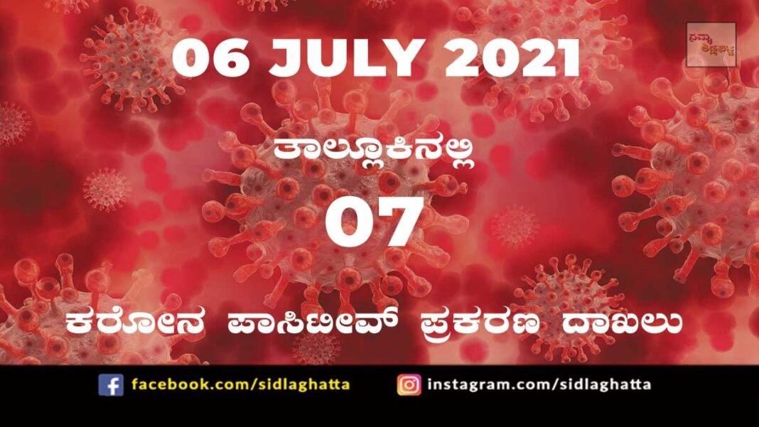 Sidlaghatta Covid-19 Positive covid sidlaghatta Taluk coronavirus cases july 6