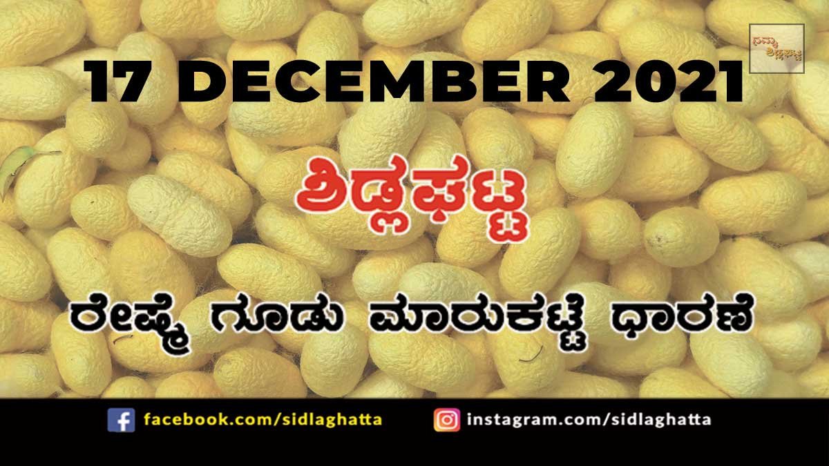17dec21sc2 Sidlaghatta silk Cocoon Market Daily Rate