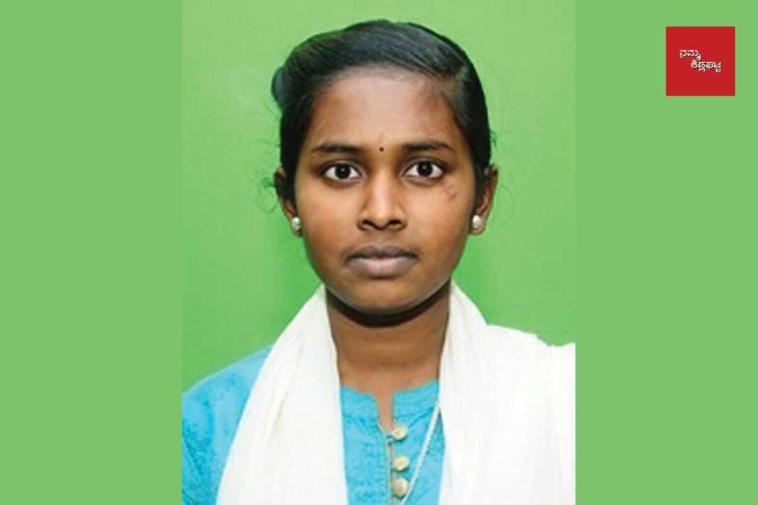 SSLC Revaluation Topper Nidhishree from The Crescent School Sidlaghatta