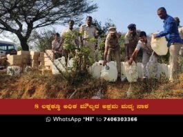 Sidlaghatta Illegal Liquor Destruction