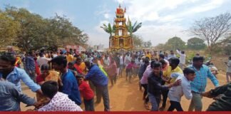 The Batarayaswamy Brahmarathotsava near Chikkadasarahalli in the Sidlaghatta taluk was celebrated with great devotion on Tuesday, drawing thousands of devotees from nearby villages and towns.