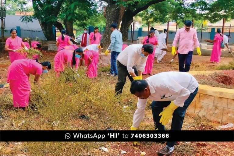 Sidlaghatta Government Hospital Surroundings Cleaning