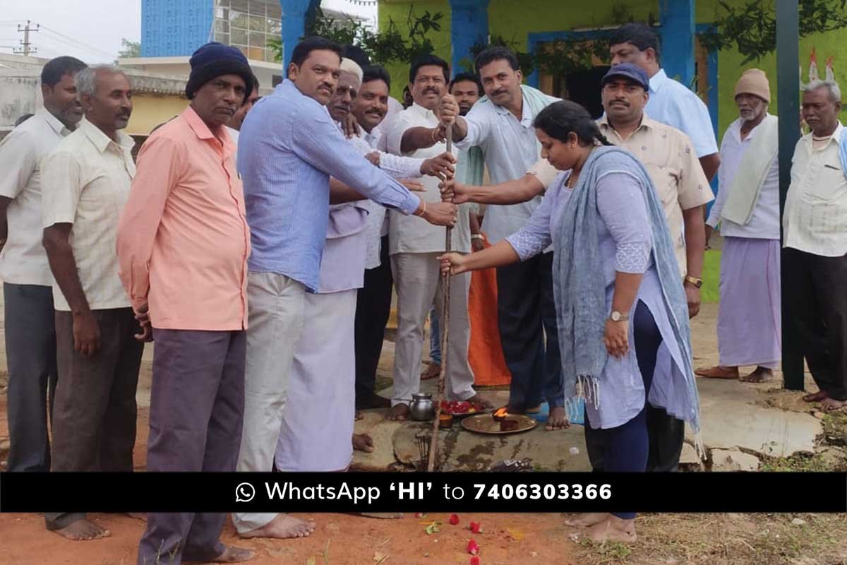 18DecSd02b Sidlaghatta J Venkatapura Jal Jeevan Mission Ground Breaking