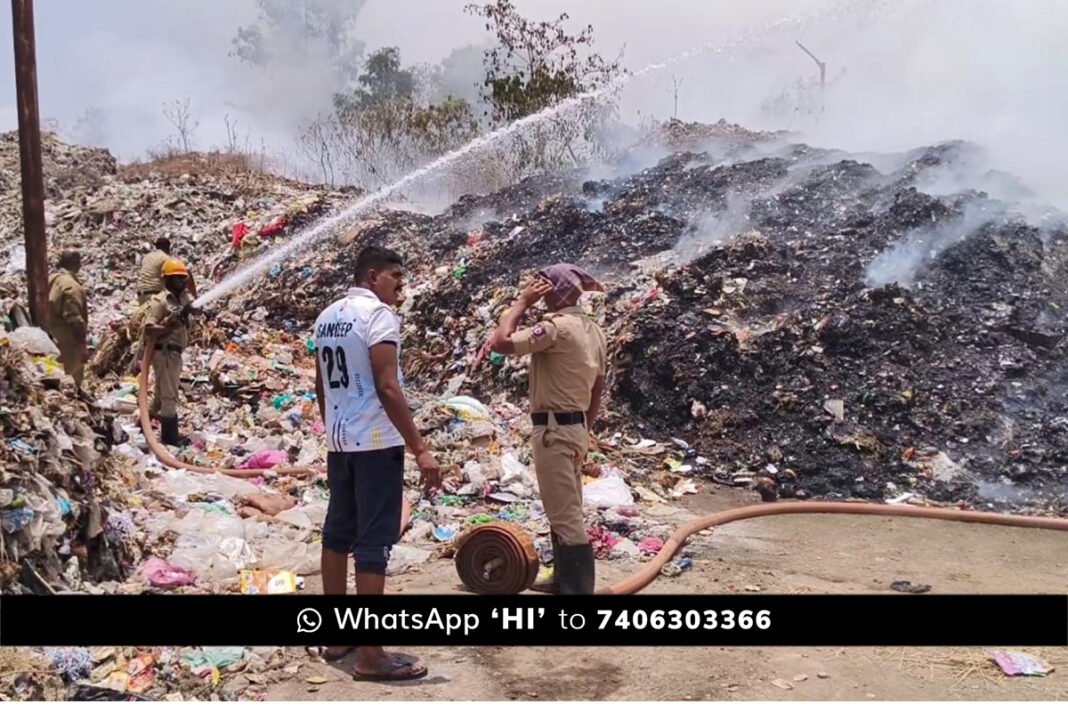 Sidlaghatta Municipal waste disposal unit on fire