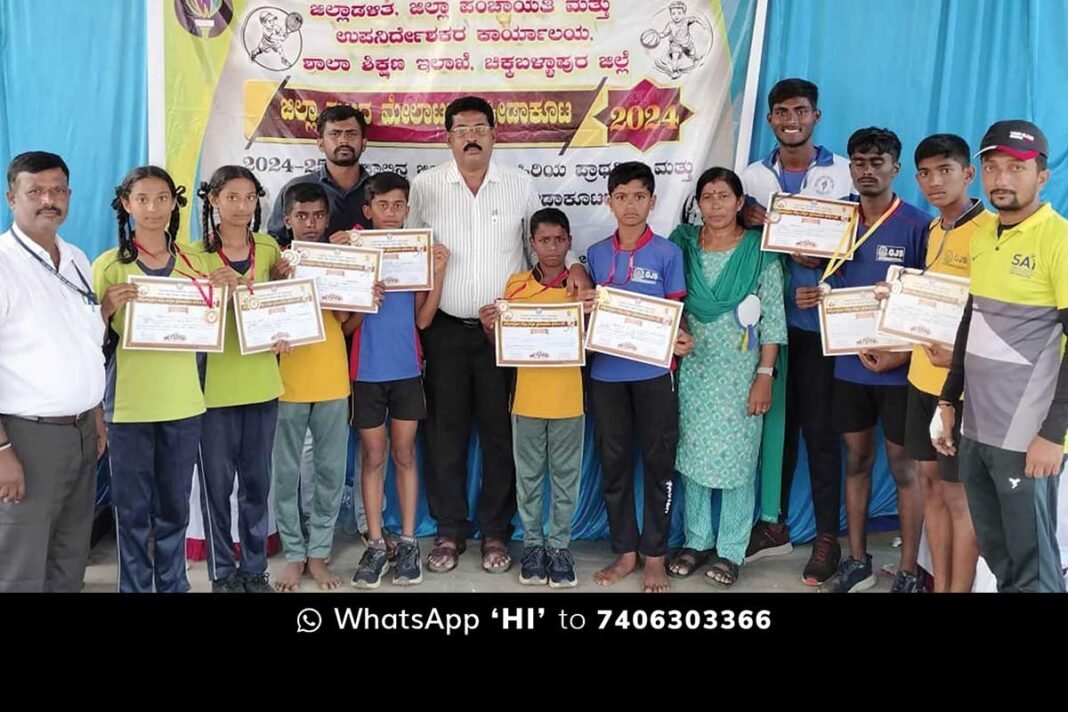 Sidlaghatta Gnana Jyothi School students Selected got State Level Competion