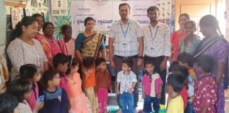 Sidlaghatta Veerapura Credit Axis Anganwadi Children Sports Equipments Donation