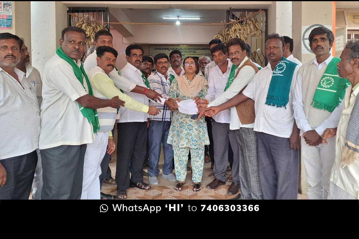 20Dec24Sc Sidlaghatta farmers request to Ragi fix fee Cutting Machine