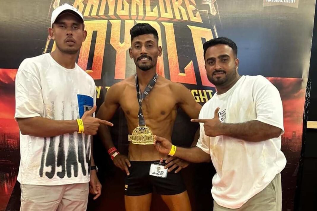 Sidlaghatta Anur Vinay Gowda Body Builder Competition win