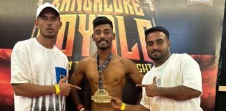 Sidlaghatta Anur Vinay Gowda Body Builder Competition win