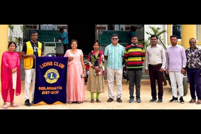Appegowdanahalli Indira gandhi Residential school Lions Club Eye Testing camp for children