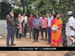DC Sidlaghatta Rajakaluve repair Inspection