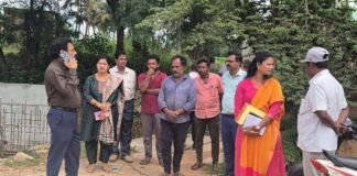 DC Sidlaghatta Rajakaluve repair Inspection