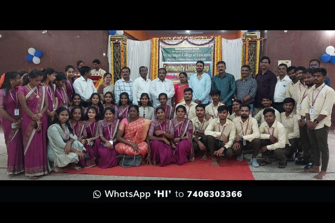 Sri Shringeri College of education Community Living camp