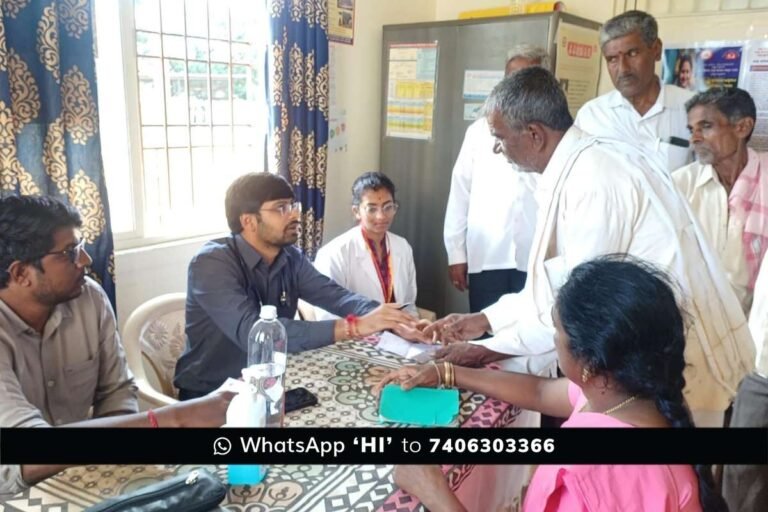 Sidlaghatta Y Hunasenahalli vydehi hospital Health Camp