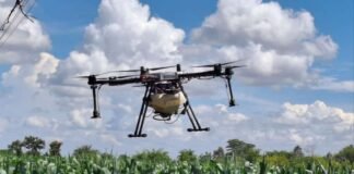 Sidlaghatta Drone Farm Pesticide Manure Spray