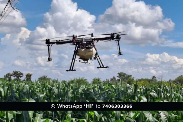 Sidlaghatta Drone Farm Pesticide Manure Spray