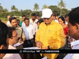 Dr M C Sudhakar Sidlaghatta Hitech Cocoon Market Inspection