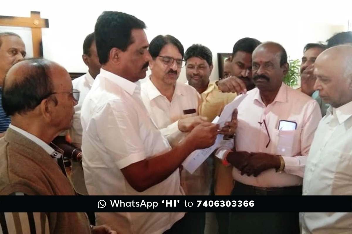 Hindu Burial Ground repairment request to MLA B N Ravikumar