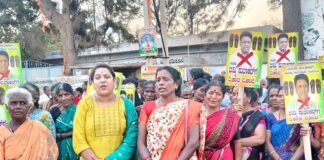 Congress Women Workers urge Dr M C Sudhakar Apology