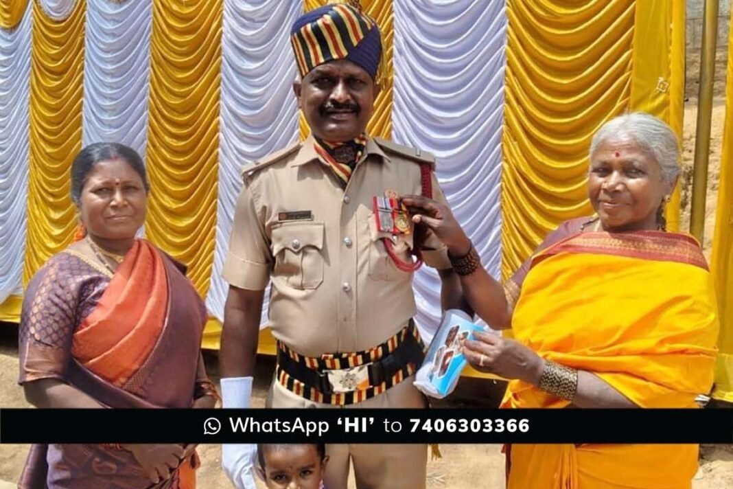 N M Nagesh of Sidlaghatta Nagamangala receives Central Government DG Fire Services Medal