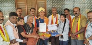 ಶಿಡ್ಲಘಟ್ಟದ ಫುಟ್ಬಾಲ್ ಪ್ರತಿಭೆ ನವದೀಪ್ ರಾಷ್ಟ್ರಮಟ್ಟಕ್ಕೆ ಆಯ್ಕೆ, ಹುಟ್ಟೂರಿನಲ್ಲಿ ಸನ್ಮಾನ Sidlaghatta Navdeep Football Player Nationals Felicitation