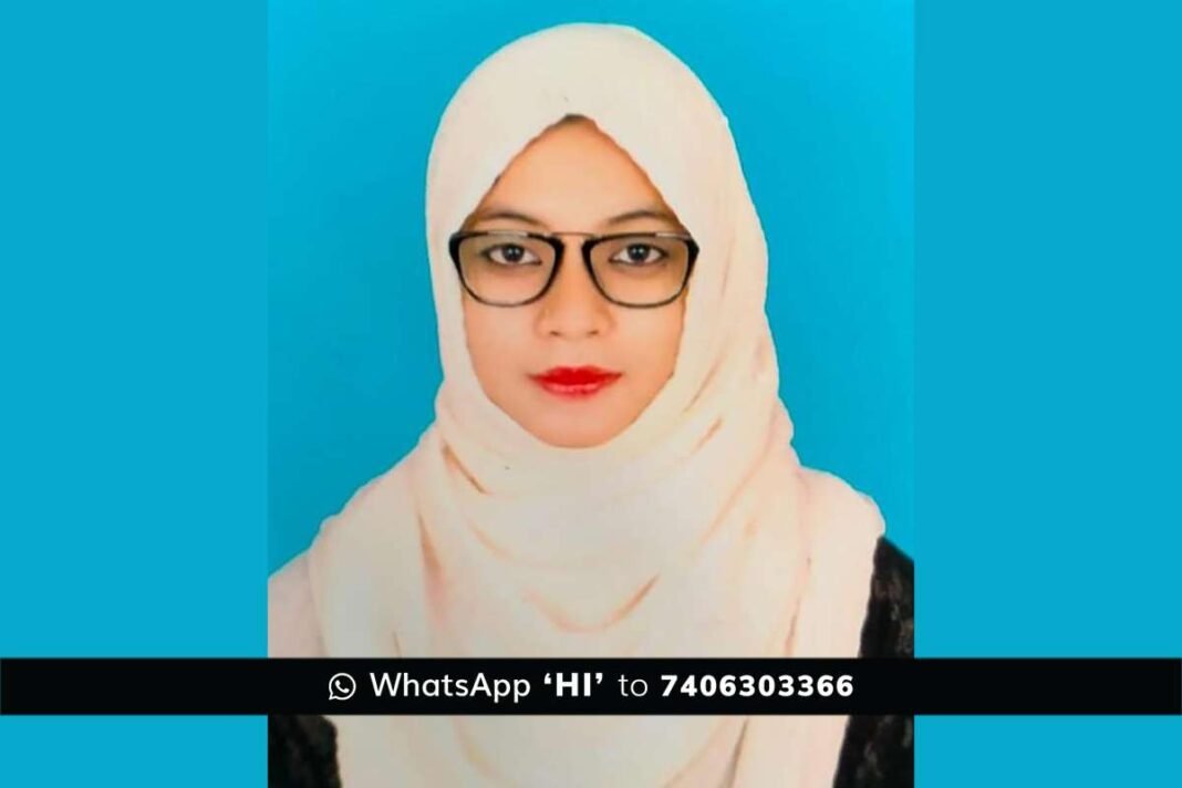 Sidlaghatta Ayesha Siddika MCom First Rank