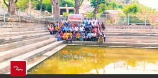 ಶ್ರೀ ಭೂನೀಳಾ ಸಮೇತ ವೆಂಕಟರಮಣಸ್ವಾಮಿ ದೇವಸ್ಥಾನದ ಕಲ್ಯಾಣಿ ಸ್ವಚ್ಛತಾ ಅಭಿಯಾನ Sidlaghatta T Venkatapura Kalyani cleaning Activity