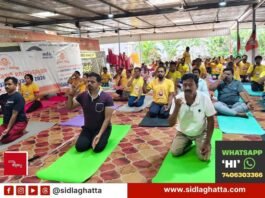 Sidlaghatta BJP yoga Day celebration