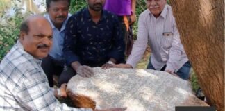 16ನೇ ಶತಮಾನದ ಅಪರೂಪದ ಶಾಸನ ಪತ್ತೆ; ಭಾಗವತ ಮಾನ್ಯದ ಮಾಹಿತಿ ಬೆಳಕಿಗೆ Sidlaghatta Mallishettipura 16th Century Inscription Discovery