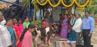 Sidlaghatta Cheemangala PM Shri School Sharadadevi Idol Installation