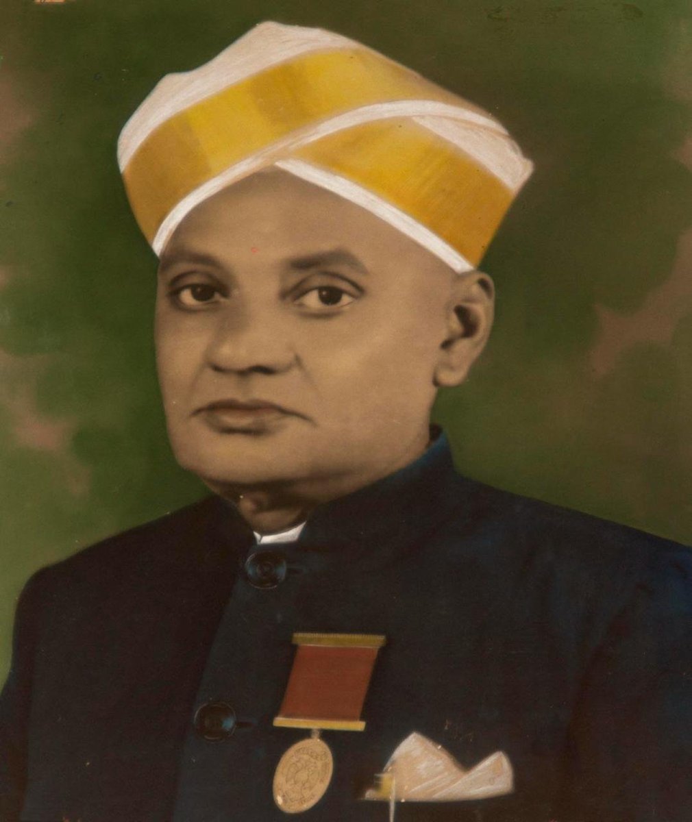 Portrait of B. Virupakshappa, founder of Sidlaghatta first high school