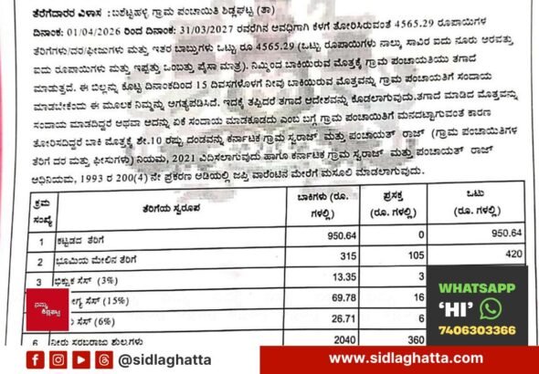 Gram-Panchayat-Tax-Notice-Drought-Sidlaghatta-Farmers