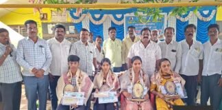Sidlaghatta Belluti Milk Producers Cooperative Society annual meeting student felicitation