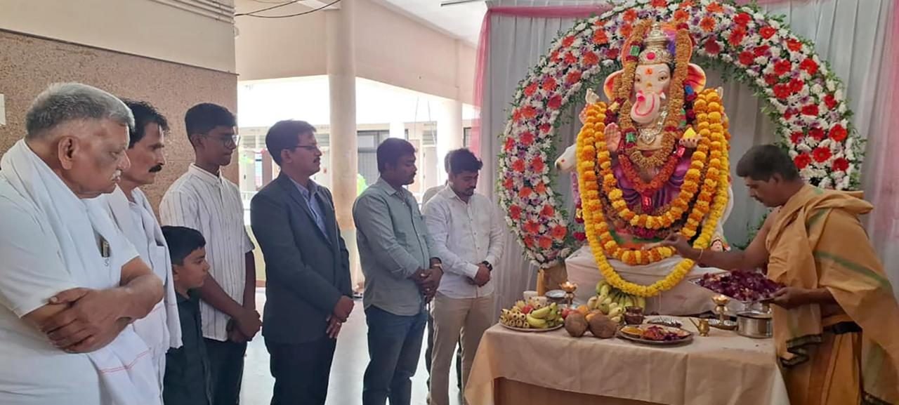 Sidlaghatta court premises Ganesha idol installation puja lawyers