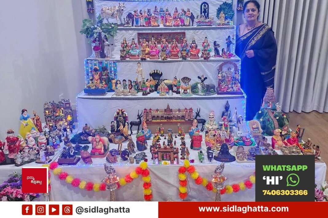Melbourne Dasara gombe habba doll display by Saubhagyalakshmi Anand originally of Melur Sidlaghatta