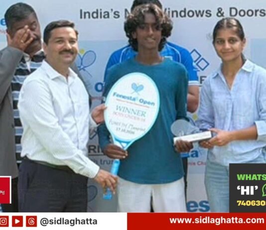 Puneeth Manohar winner boys under 14 Fenesta Open national tennis championship New Delhi