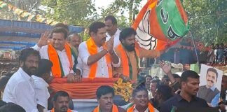 ಅಬಕಾರಿ ₹45 ಸಾವಿರ ಕೋಟಿ ಗುರಿ: ಗ್ಯಾರಂಟಿಗಾಗಿ ಮದ್ಯ ಆದಾಯ ಎಂದು ವಿಜಯೇಂದ್ರ ಆರೋಪ Sidlaghatta BJP state president Vijayendra addresses workers