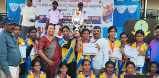 Sidlaghatta Bengaluru division level under 14 volleyball tournament Jnanajyothi