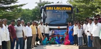 Sidlaghatta Dalit Sangharsha Samiti Dhammayatra bus leaves for Nagpur Deekshabhoomi