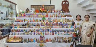 Sidlaghatta Melur Dasara gombe habba doll display three generations