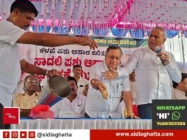Sidlaghatta cattle feed unit protest milk producers KMF managing director poor quality feed