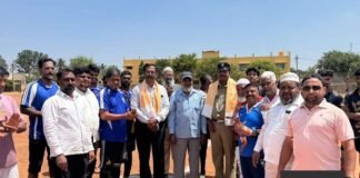 Sidlaghatta state-level football tournament inauguration National Football Club Nehru Stadium
