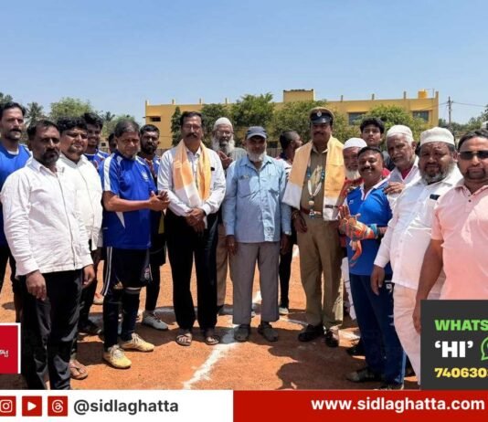 Sidlaghatta state-level football tournament inauguration National Football Club Nehru Stadium